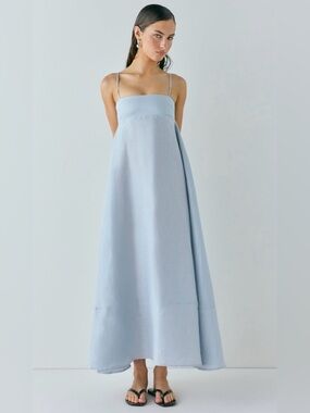 VRG GRL Behati Maxi dress / Light Blue Spaghetti-Strap Maxi Dress